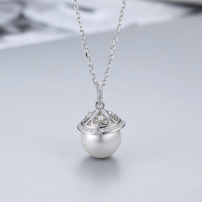 S925 sterling silver pearl pendant setting (default no pearl) wsp127-135