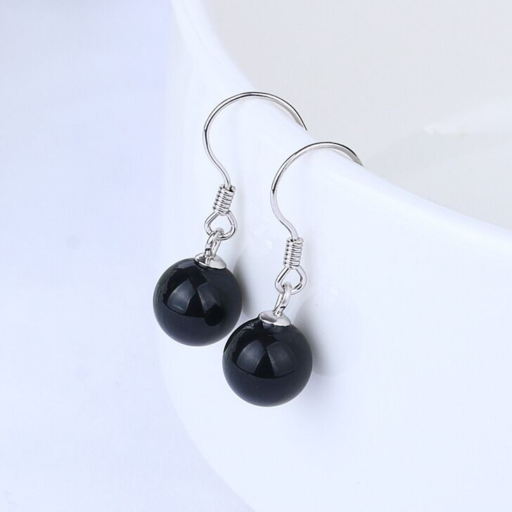 S925 sterling silver agate hook earrings #E039-E044