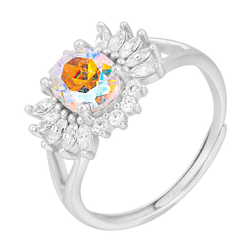 S925 sterling silver gem ring SSG714-SSG726