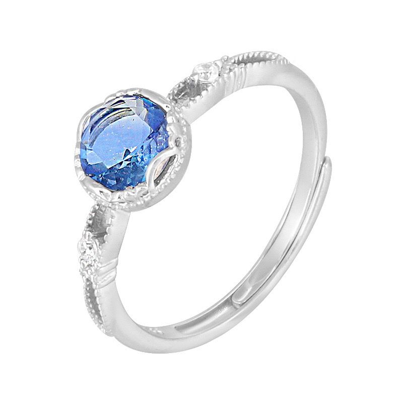 S925 sterling silver gem ring SSG257-SSG270