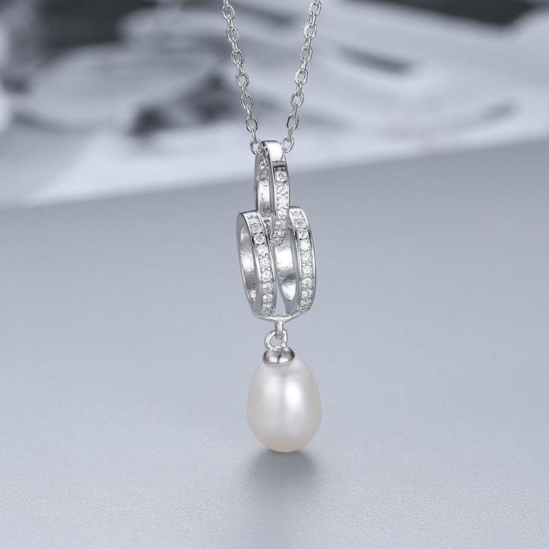 S925 sterling silver pearl pendant setting (default no pearl) wsp100-108