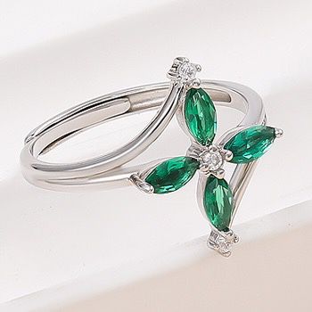 S925 sterling silver gem ring SSG420-SSG430