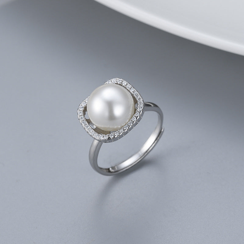 S925 sterling silver ring setting (default no pearl) wsr127-135