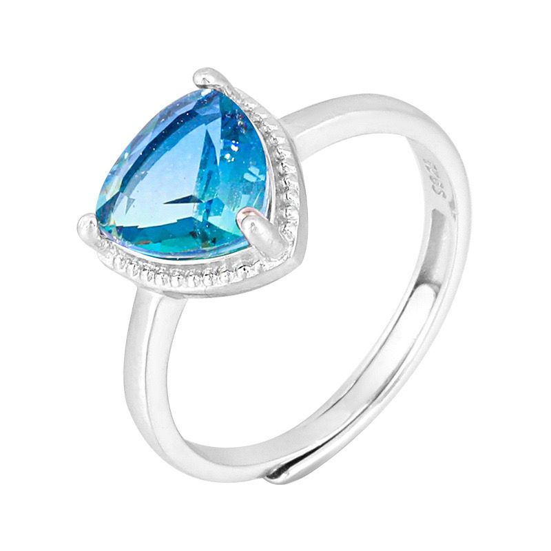 S925 sterling silver gem ring SSG330-SSG337