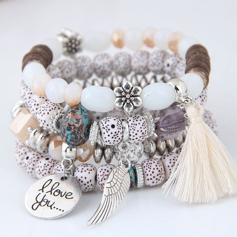 Boho wraps stone bracelet B045-B060