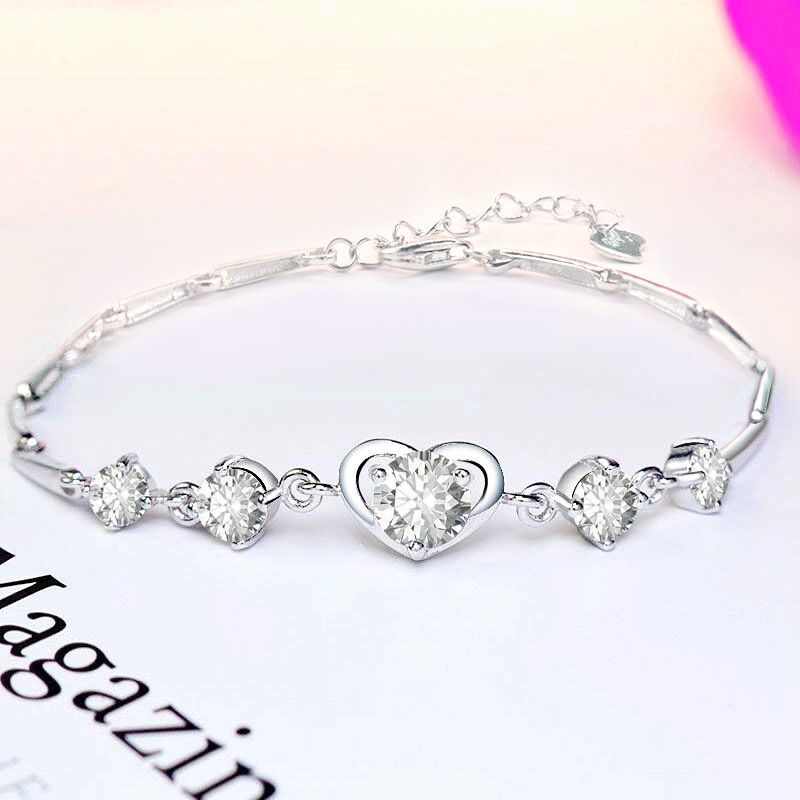 sterling silver S925 gem bracelet #GB082-GB090