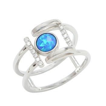 S925 sterling silver gem ring SSG646-SSG647