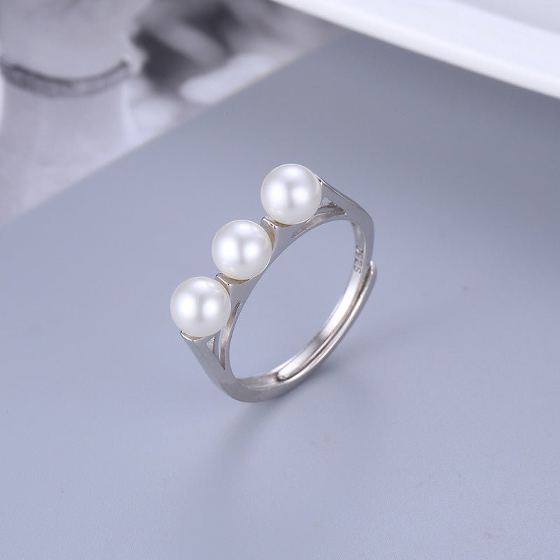 S925 sterling silver ring setting (default no pearl) wsr055-063