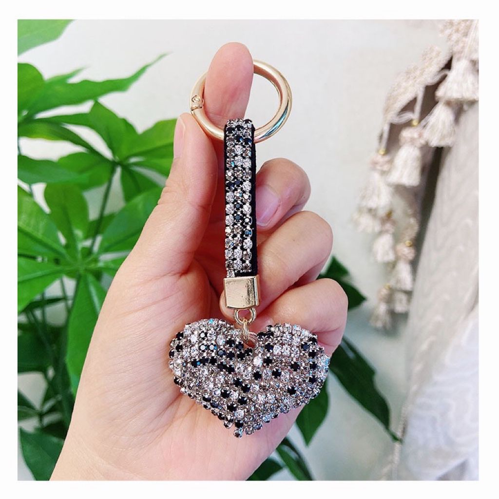 rhinestone  heart shape keychain KC001-009