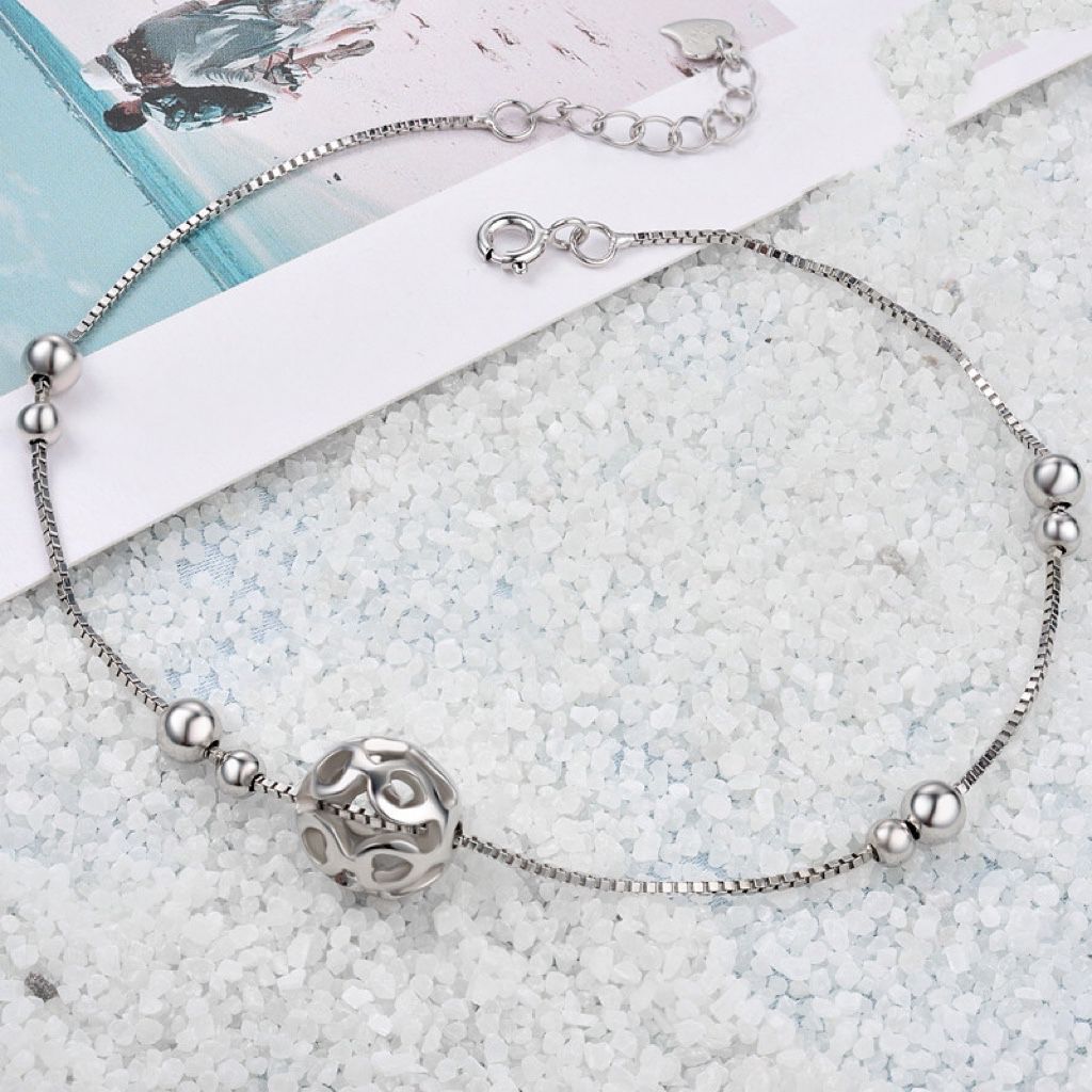 sterling silver S925 gem anklets #GA001-GA009