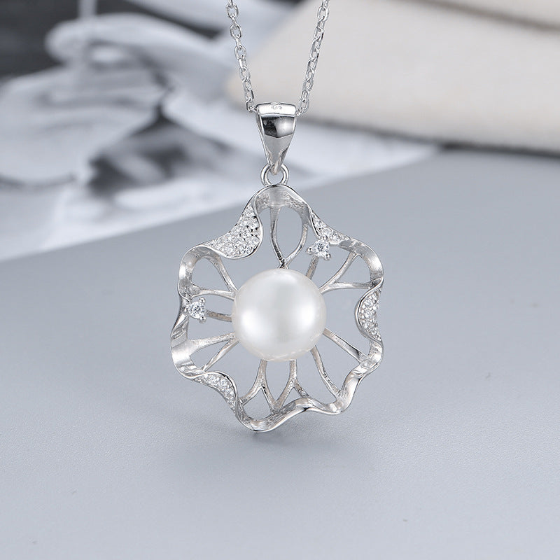 S925 sterling silver pearl pendant setting (default no pearl) wsp208-216