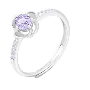 S925 sterling silver gem ring SSG015-SSG030