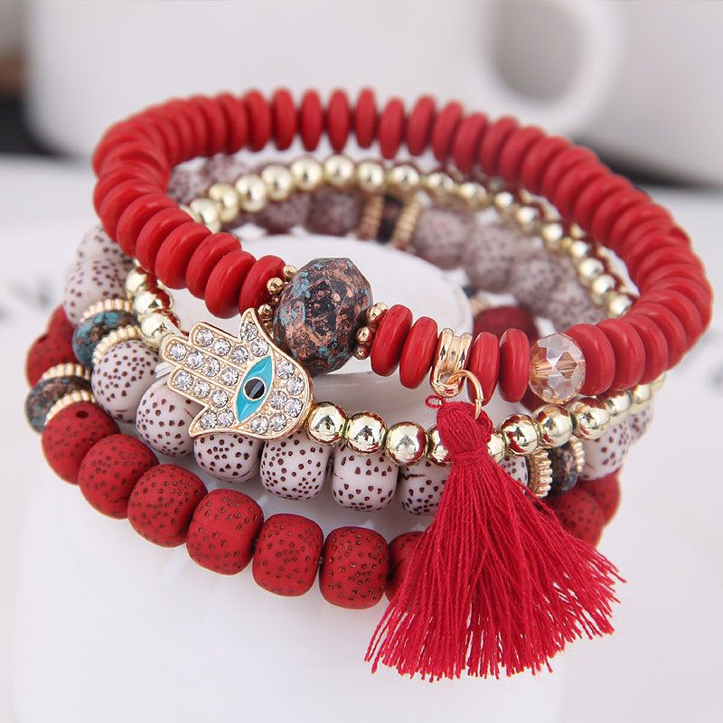 Boho wraps stone bracelet B045-B060