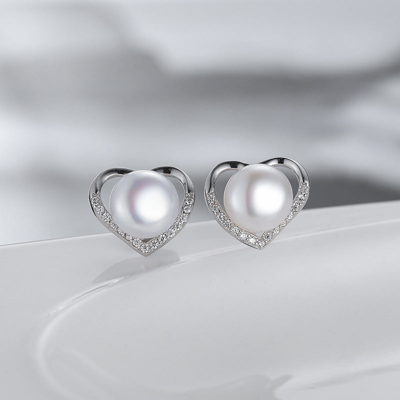 S925 sterling silver earring setting (default no pearl) wse064-072