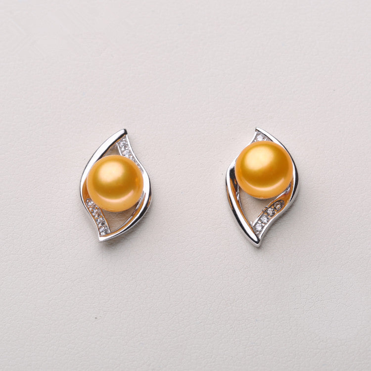 S925 sterling silver earring  setting (default no pearl)wse073-081