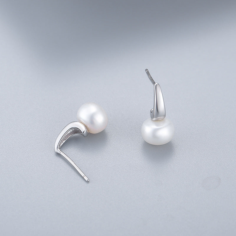 S925 sterling silver earring  setting (default no pearl) wse010-018