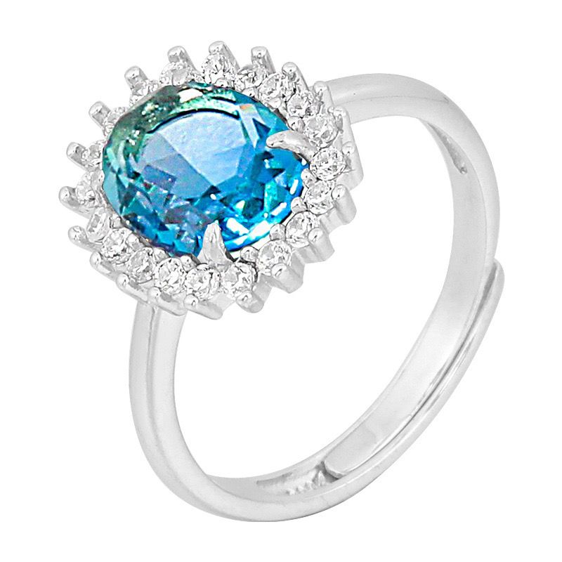 S925 sterling silver gem ring SSG714-SSG726