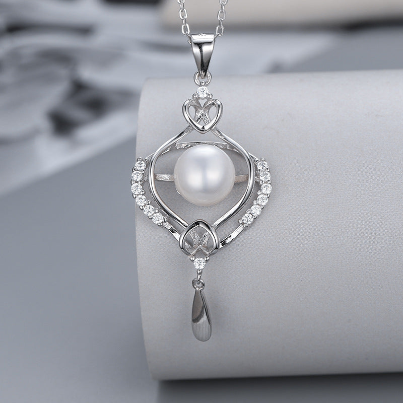 S925 sterling silver pearl pendant setting (default no pearl) wsp199-207