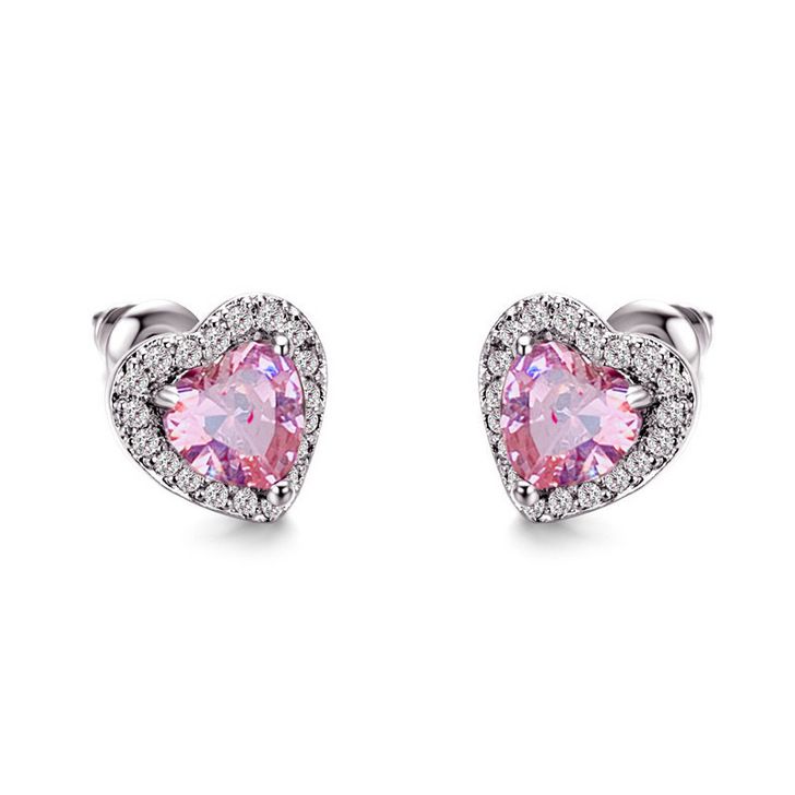 fashion zirconia gem earrings  #E065-E070