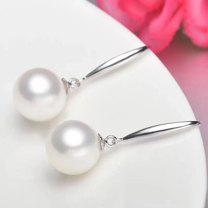 S925 sterling silver earring  setting (default no pearl) wse010-018