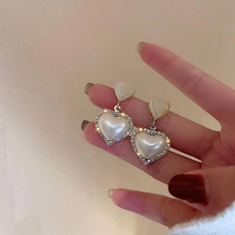 fashion heart drop earrings  #E087