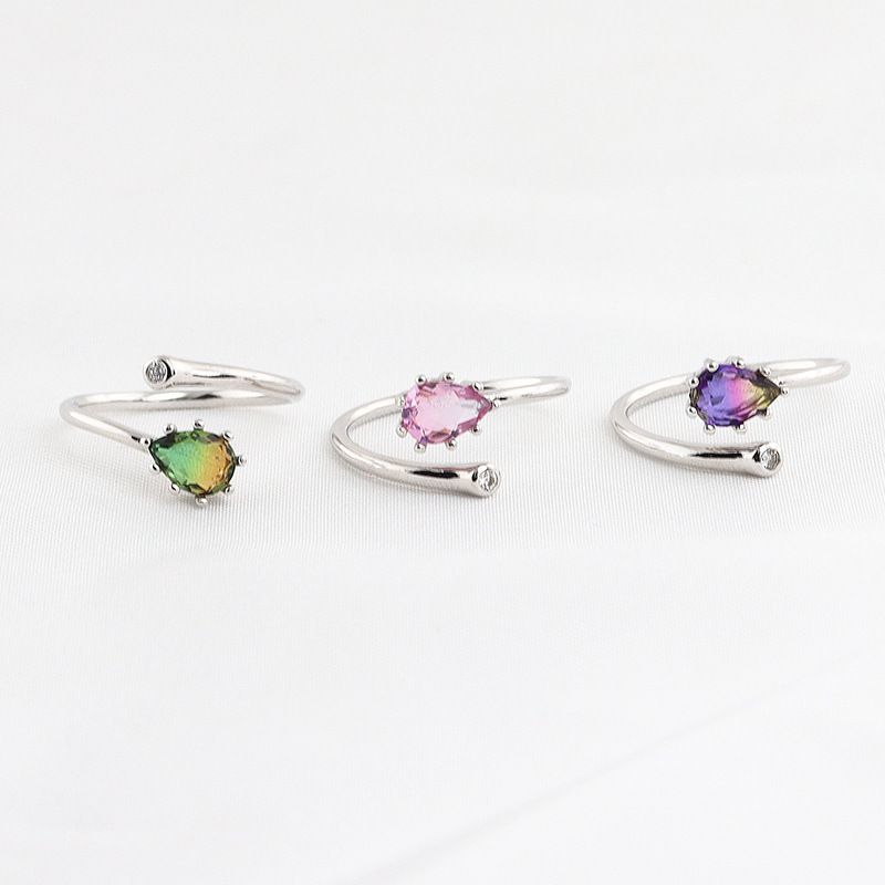 S925 sterling silver gem ring SSG555-SSG557