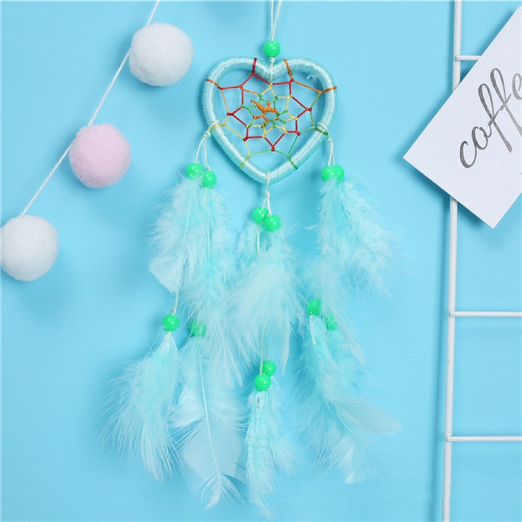 heart dreamcatcher   feather cather wall hanging decorations #DC001-DC006