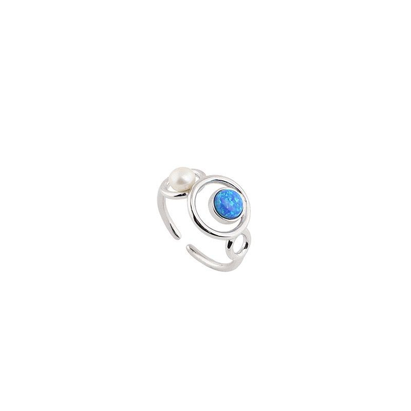 S925 sterling silver gem ring SSG684-SSG685