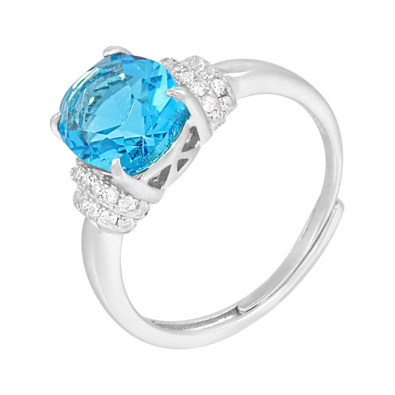 S925 sterling silver gem ring SSG603-SSG618