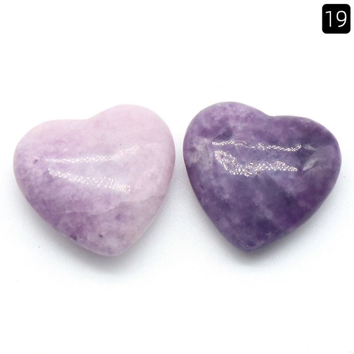 25mm natural crystal stone heart decorations