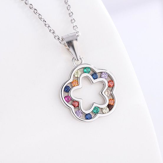 sterling silver S925 gem pendant #SP025-SP033