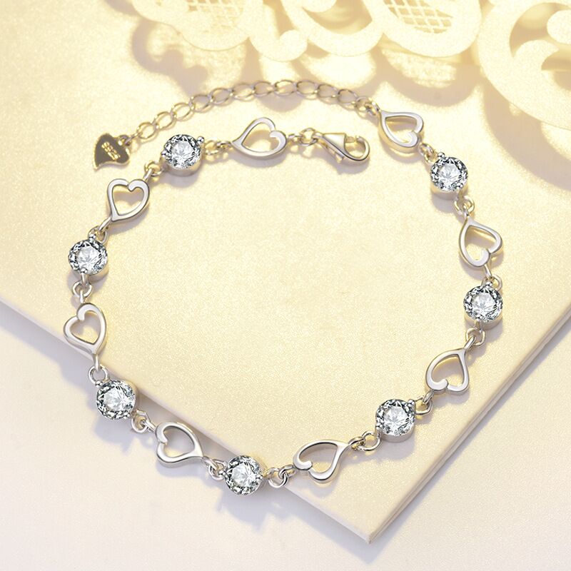 sterling silver S925 gem bracelet #GB0100-GB108