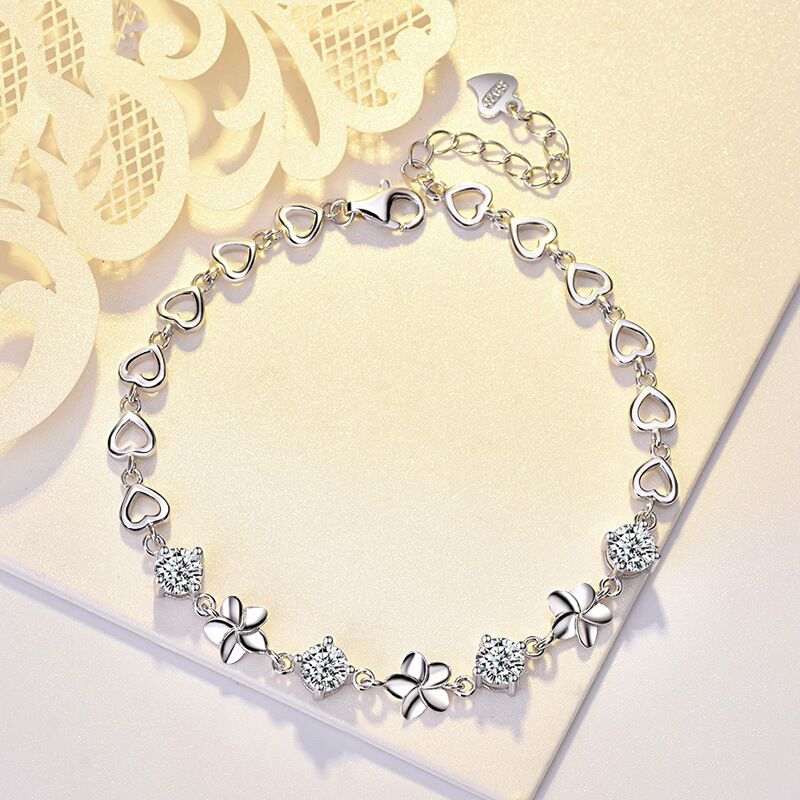 sterling silver S925 gem bracelet #GB0109-GB117