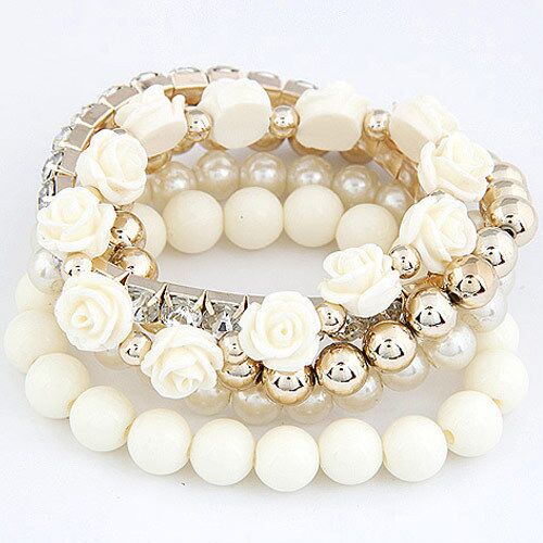 Rose jewelry multi-layer bracelet B208