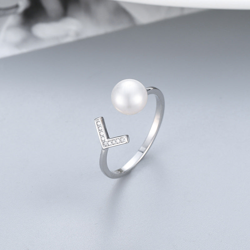 S925 sterling silver ring setting (default no pearl) wsr001-009