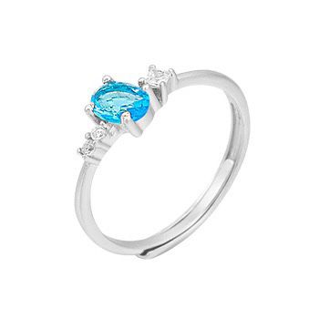 S925 sterling silver gem ring SSG093-SSG108