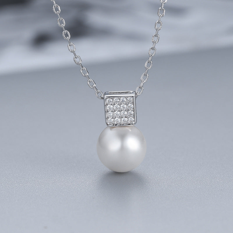 S925 sterling silver pearl pendant setting (default no pearl) wsp010-018