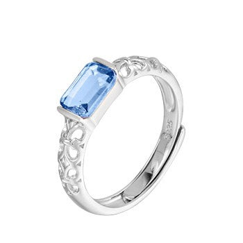 S925 sterling silver gem ring SSG600-SSG602