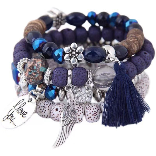 Boho wraps stone bracelet B040-B044