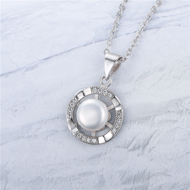 S925 sterling silver pearl pendant setting (default no pearl) wsp073-081