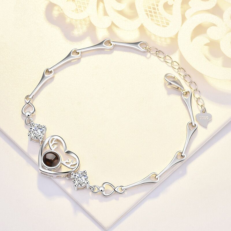 sterling silver S925 gem bracelet #GB0125-GB134