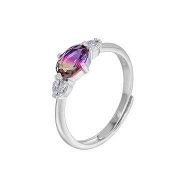 S925 sterling silver gem ring SSG388-SSG391