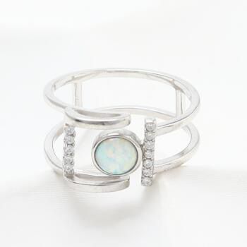 S925 sterling silver gem ring SSG646-SSG647