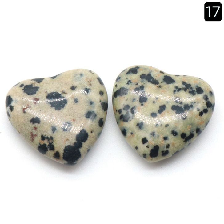 25mm natural crystal stone heart decorations