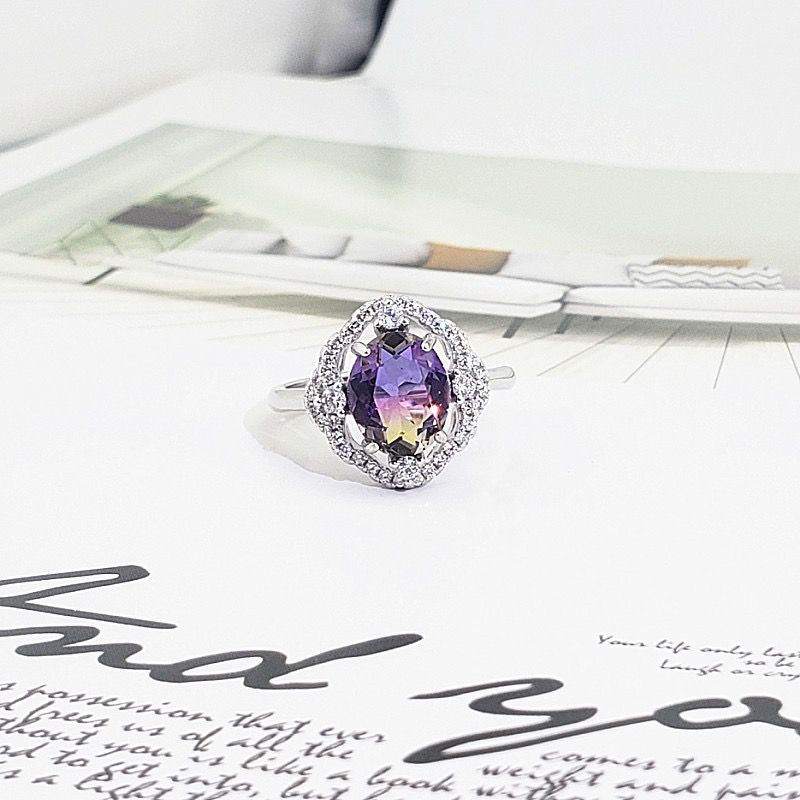 S925 sterling silver gem ring SSG792-SSG793