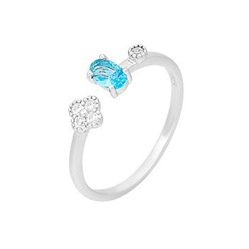 S925 sterling silver gem ring SSG001-SSG014