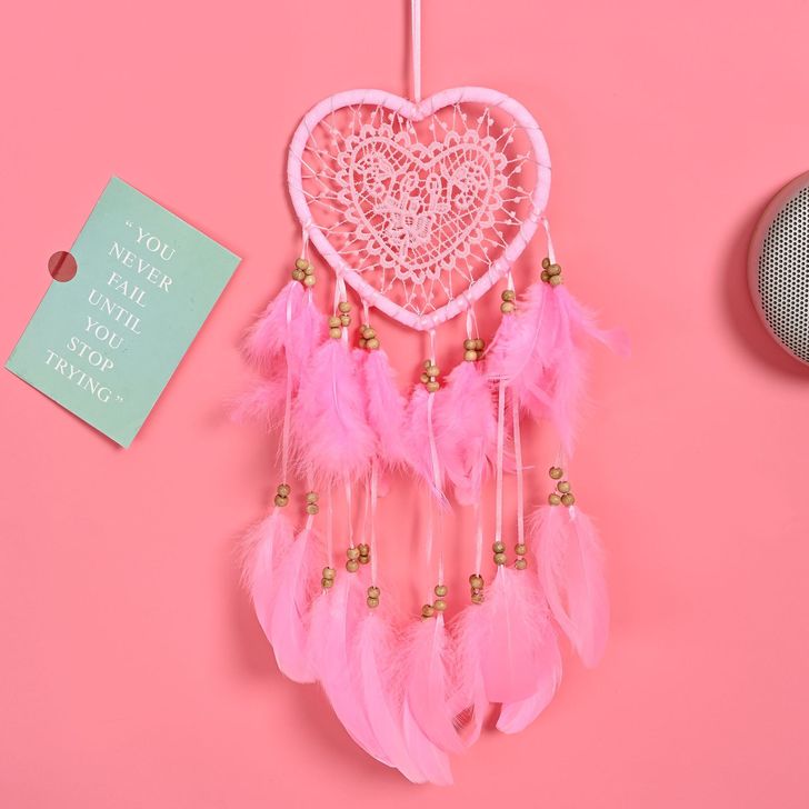 heart dreamcatcher   feather cather wall hanging decorations #DC039-DC046