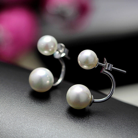 S925 sterling silver earring setting (default no pearl)  wse001-009