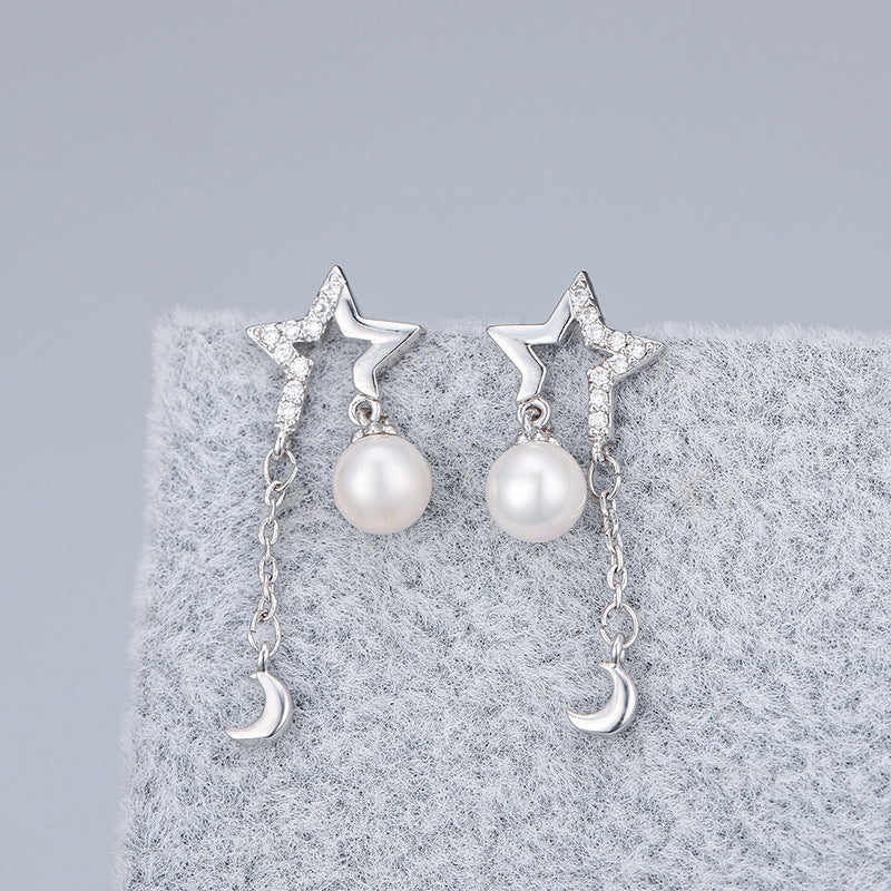 S925 sterling silver earring setting (default no pearl) wse064-072