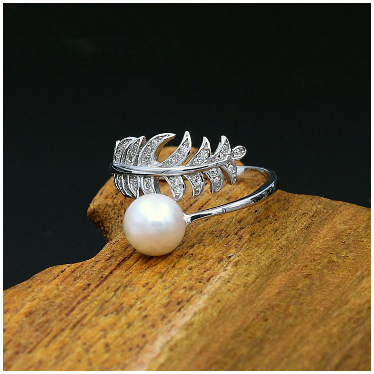 S925 sterling silver ring setting (default no pearl) wsr082-090